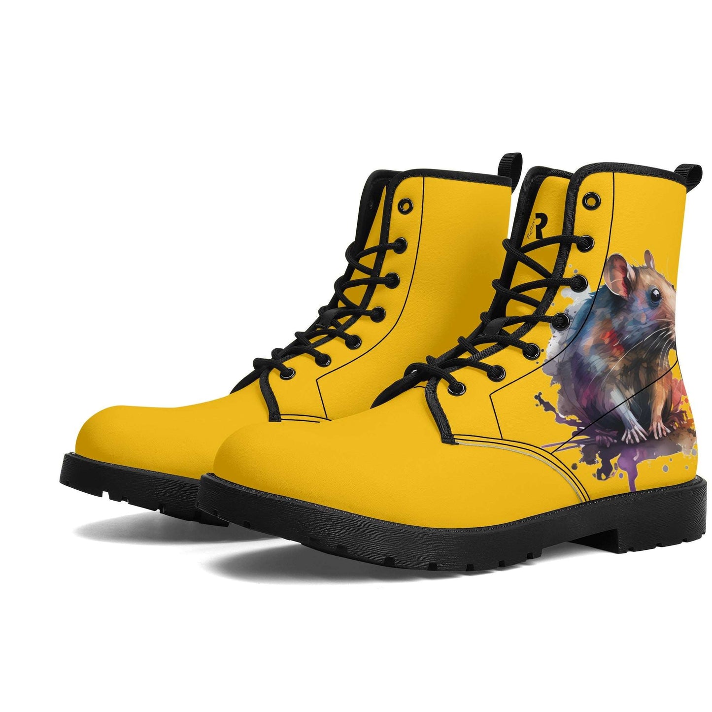 Rattees Leather Boots - yellow