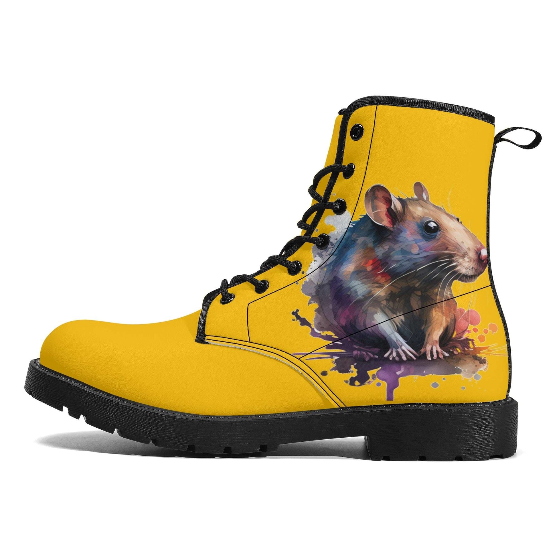 Rattees Leather Boots - yellow