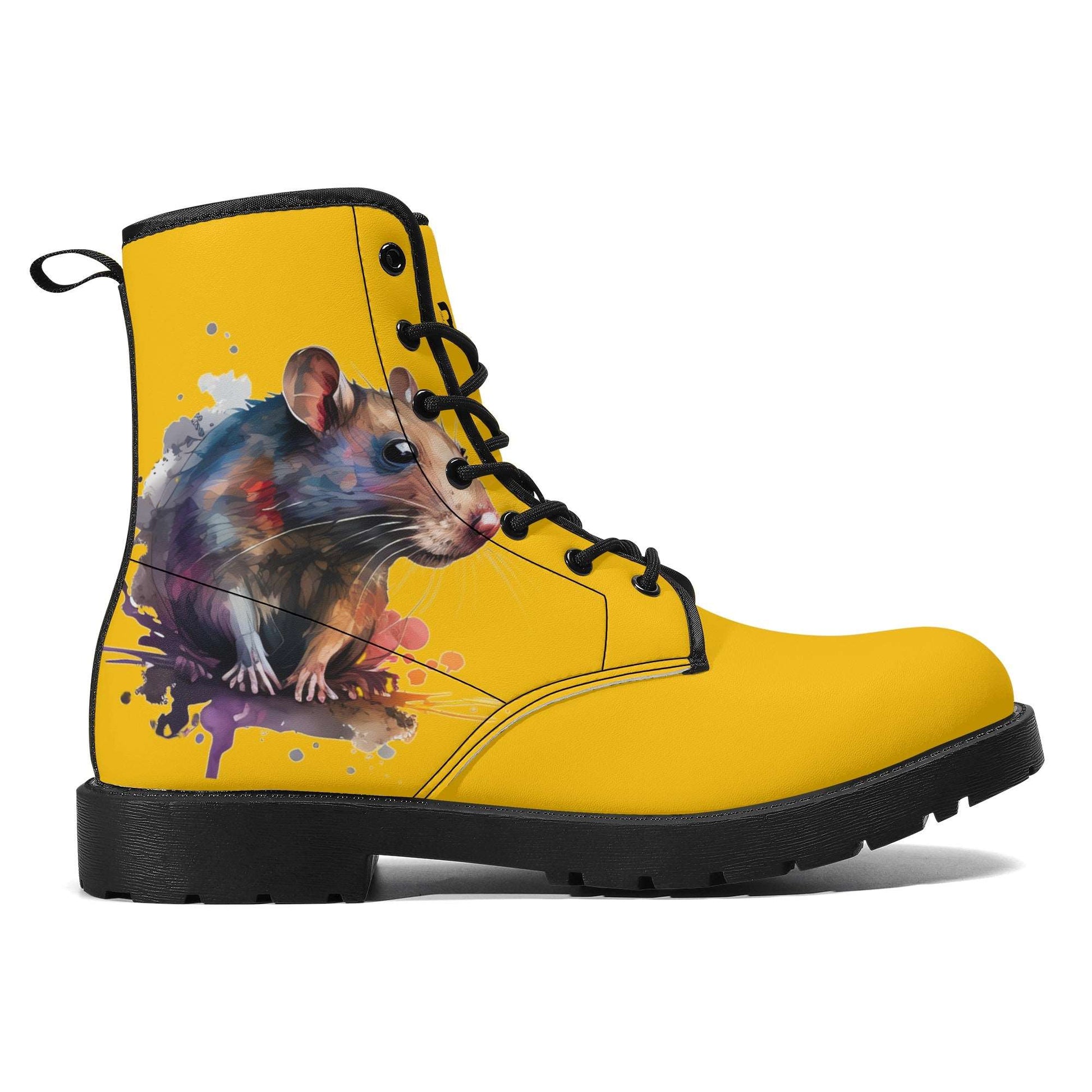 Rattees Leather Boots - yellow