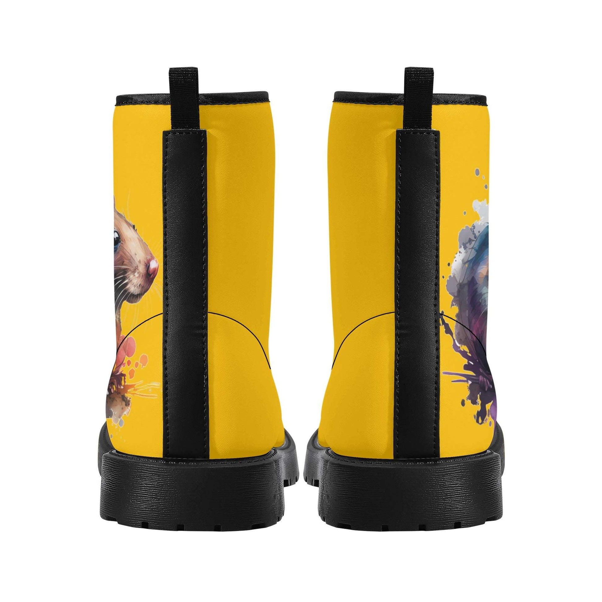 Rattees Leather Boots - yellow