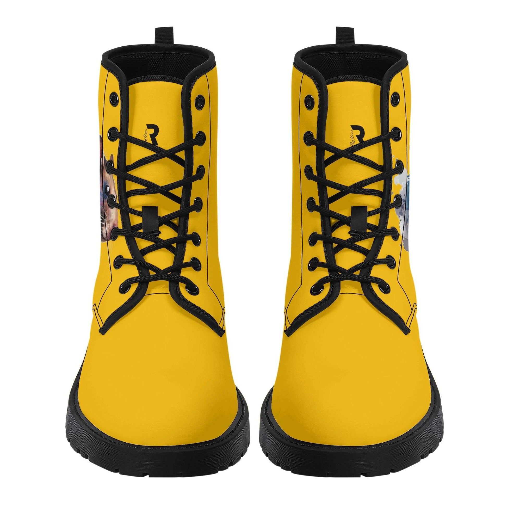 Rattees Leather Boots - yellow