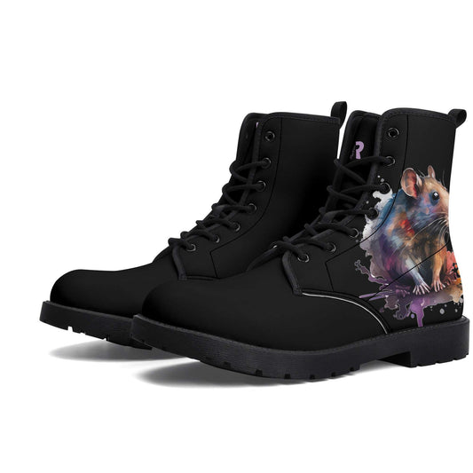 Rattees Leather Boots - black