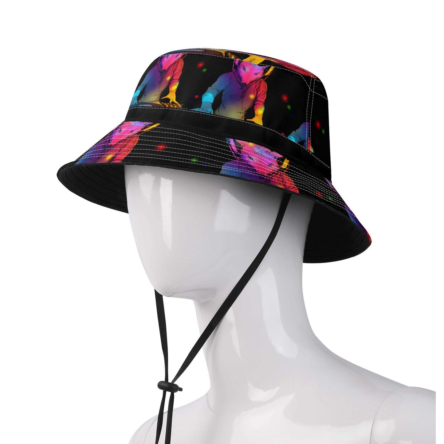 Rattees festival Bucket Hat with Adjustable String