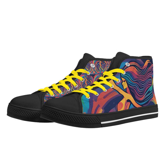 Rattees Unisex High Top Canvas Shoes (Dance)