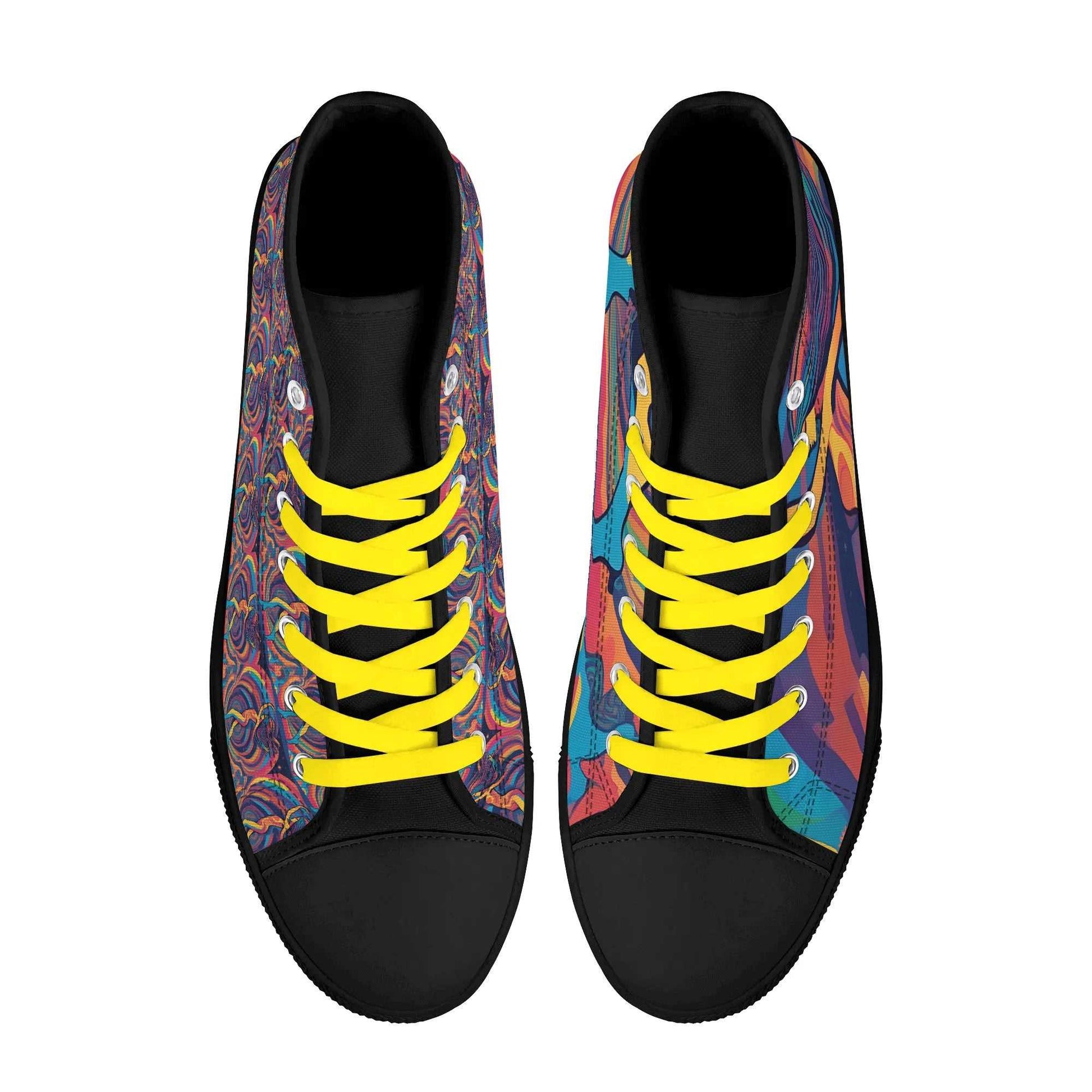 Rattees Unisex High Top Canvas Shoes (Dance)