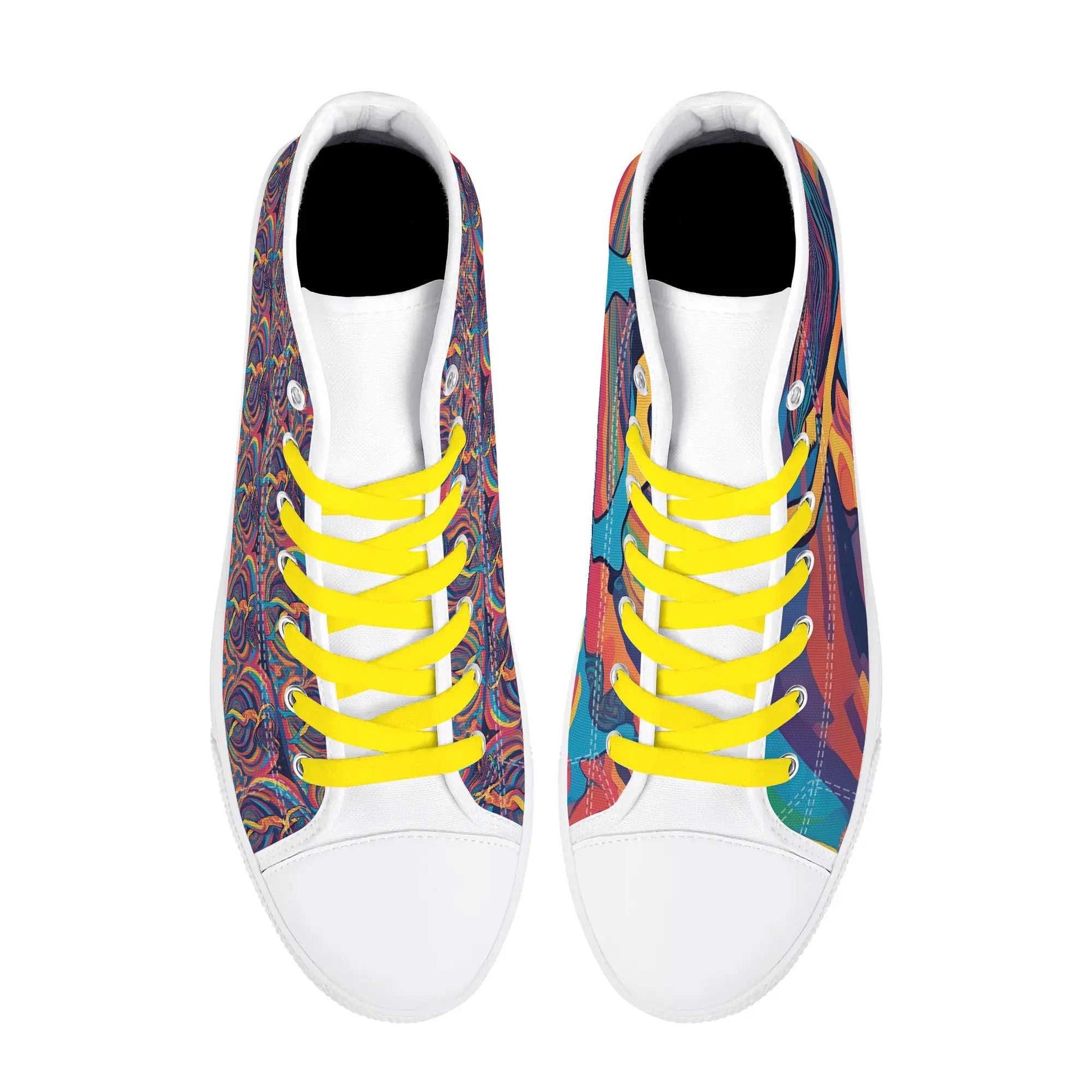 Rattees Unisex High Top Canvas Shoes (Dance)