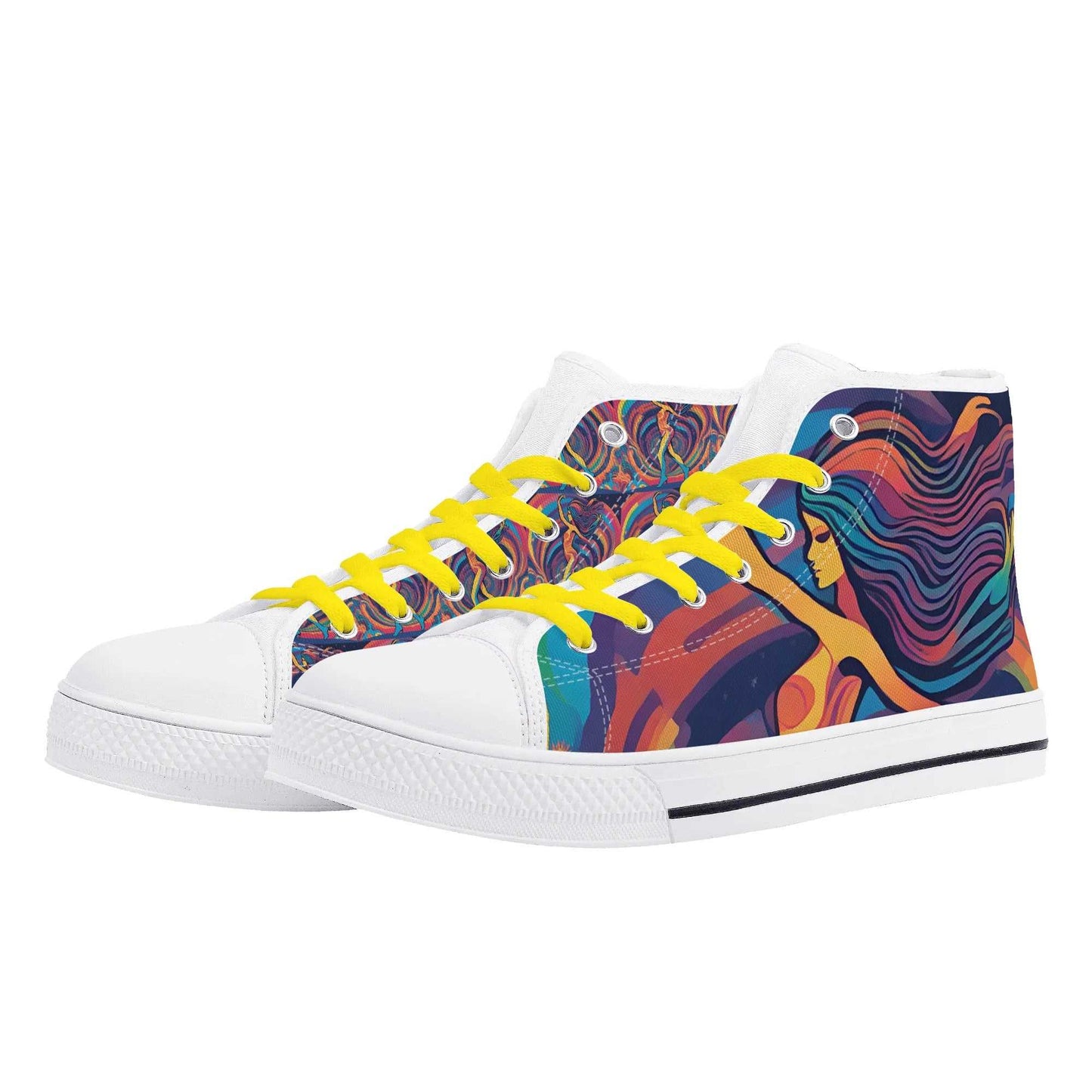 Rattees Unisex High Top Canvas Shoes (Dance)