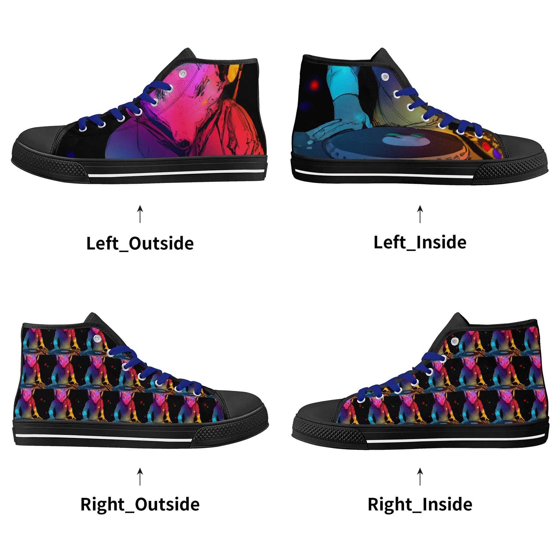 Rattees Unisex High Top Canvas Shoes (DJ)