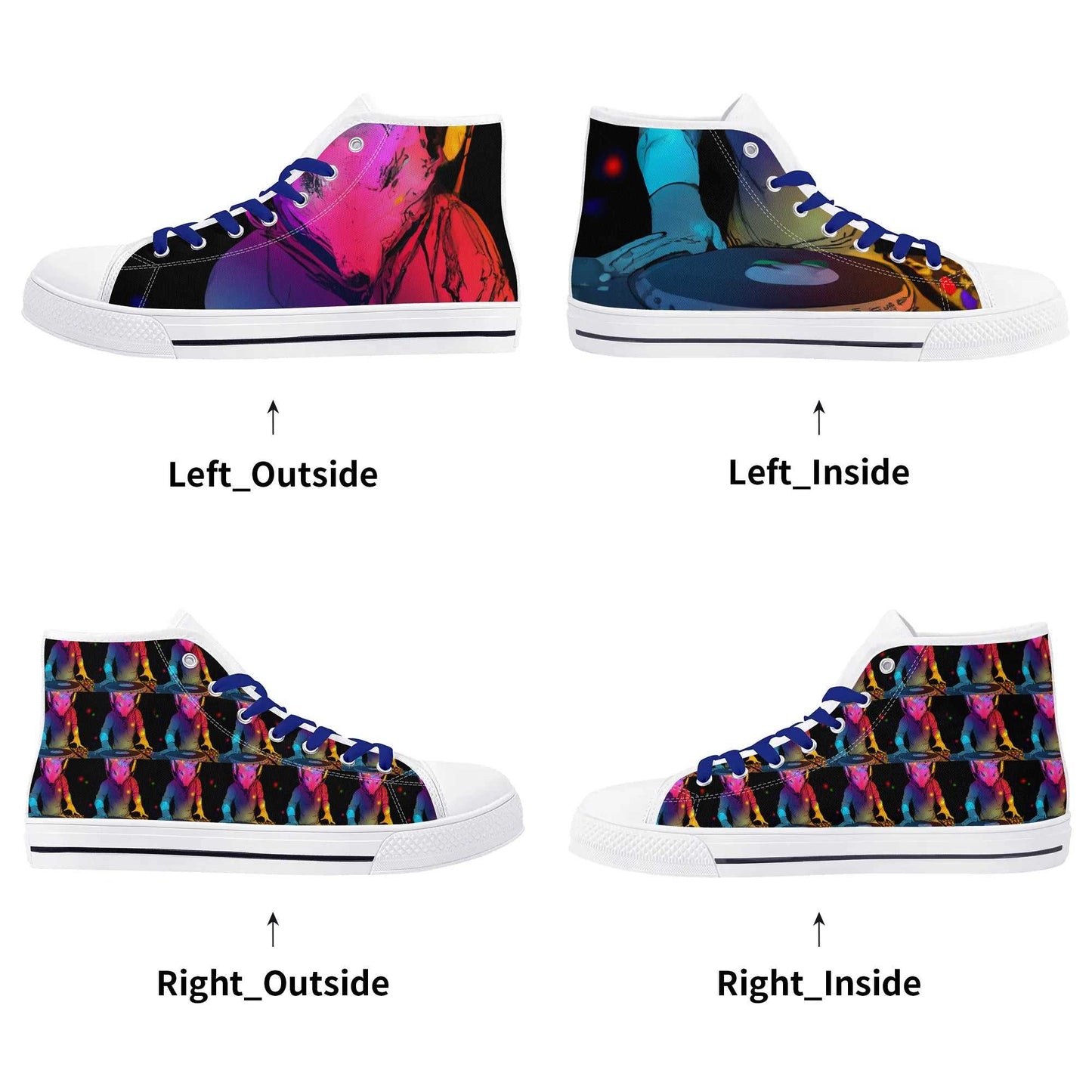 Rattees Unisex High Top Canvas Shoes (DJ)