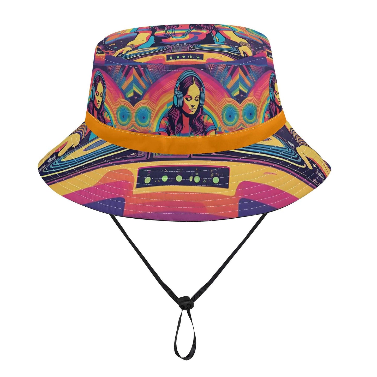 Rattees festival Bucket Hat with Adjustable String (DJ-f)