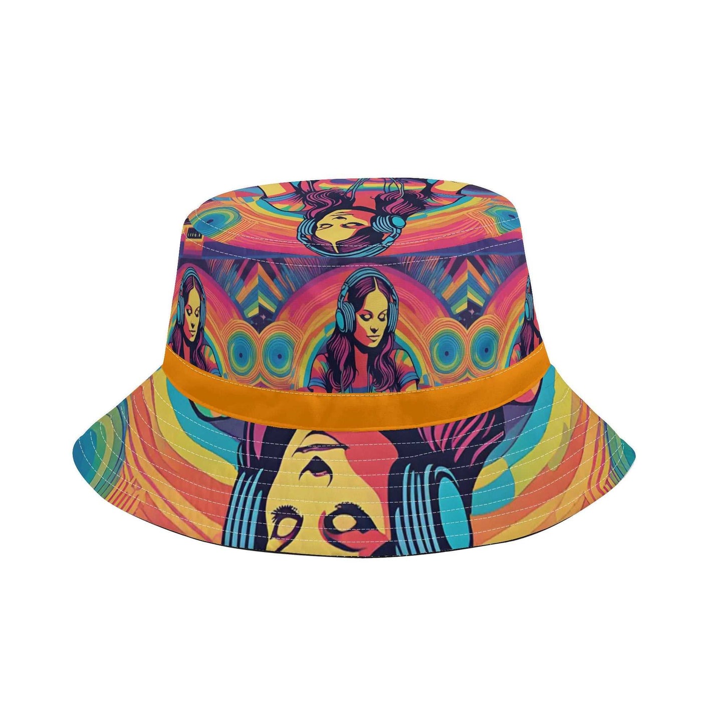 Rattees festival Bucket Hat with Adjustable String (DJ-f)