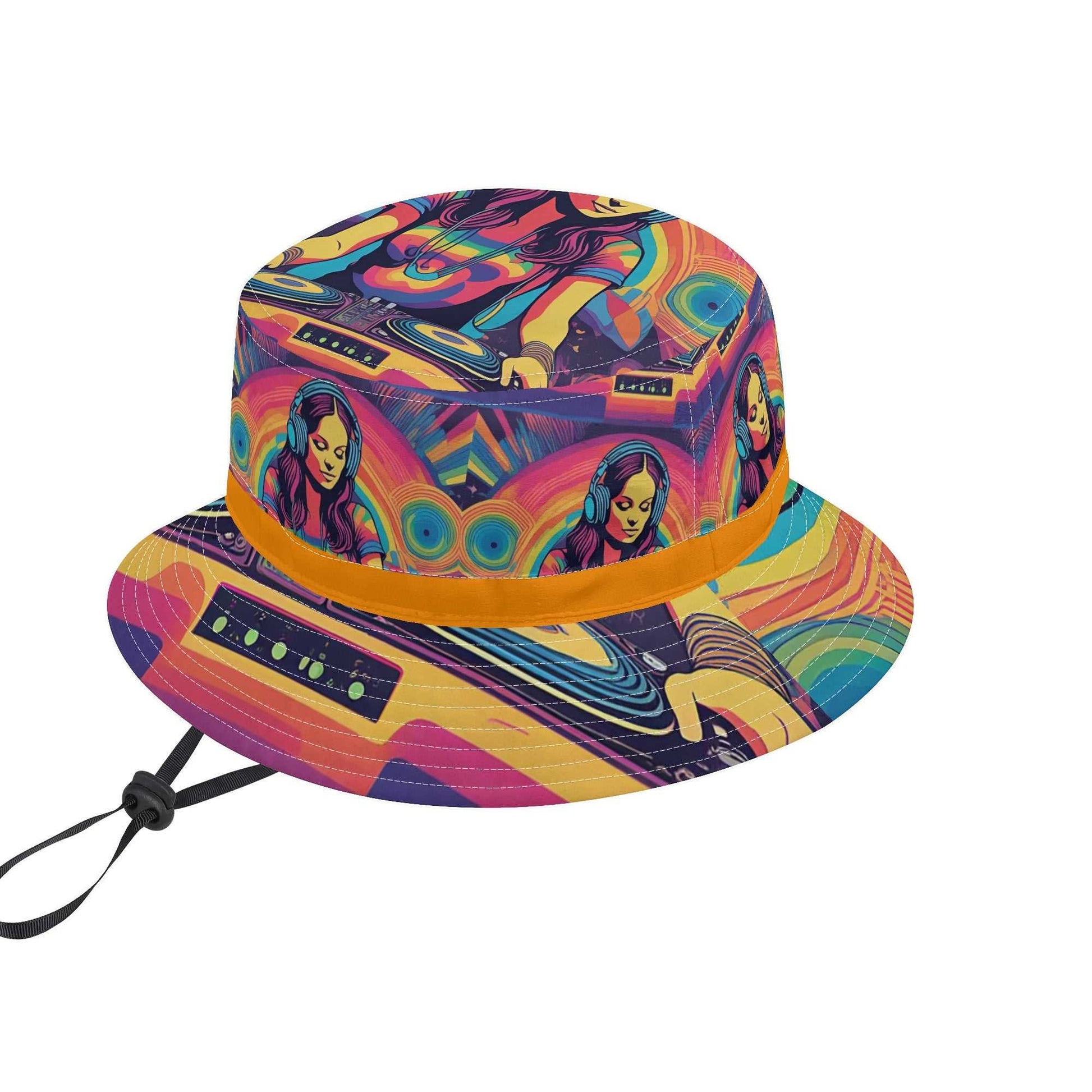 Rattees festival Bucket Hat with Adjustable String (DJ-f)