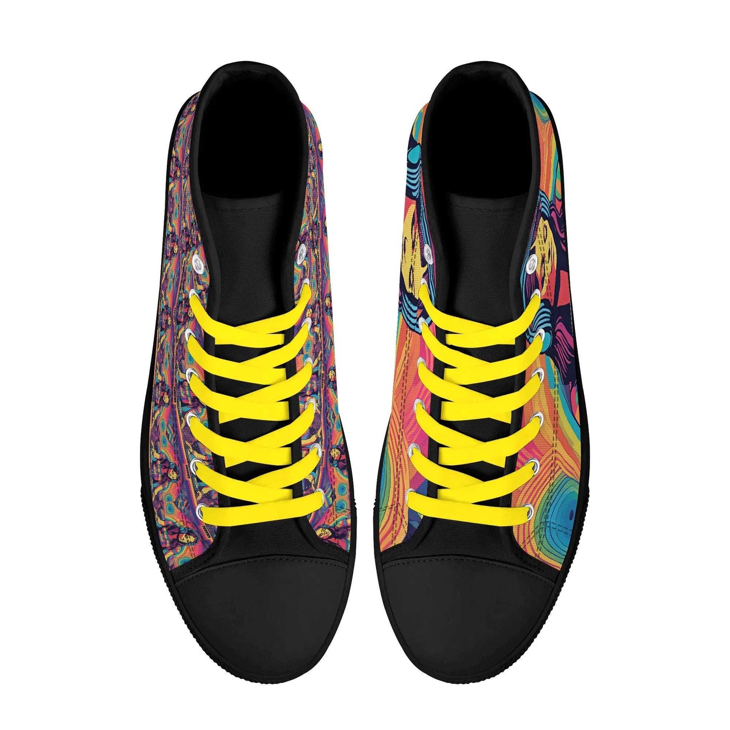 Rattees Unisex High Top Canvas Shoes (DJ-f)