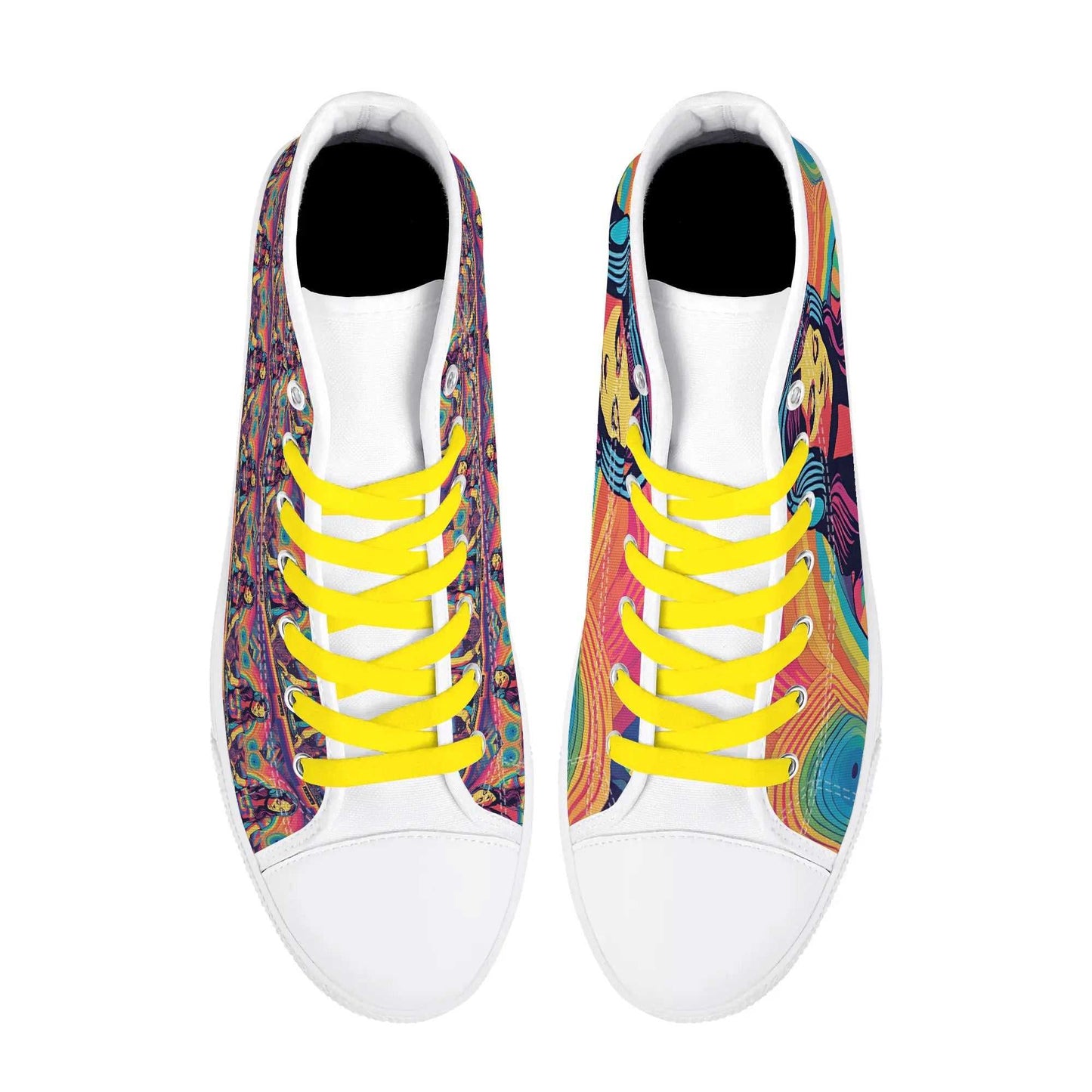 Rattees Unisex High Top Canvas Shoes (DJ-f)