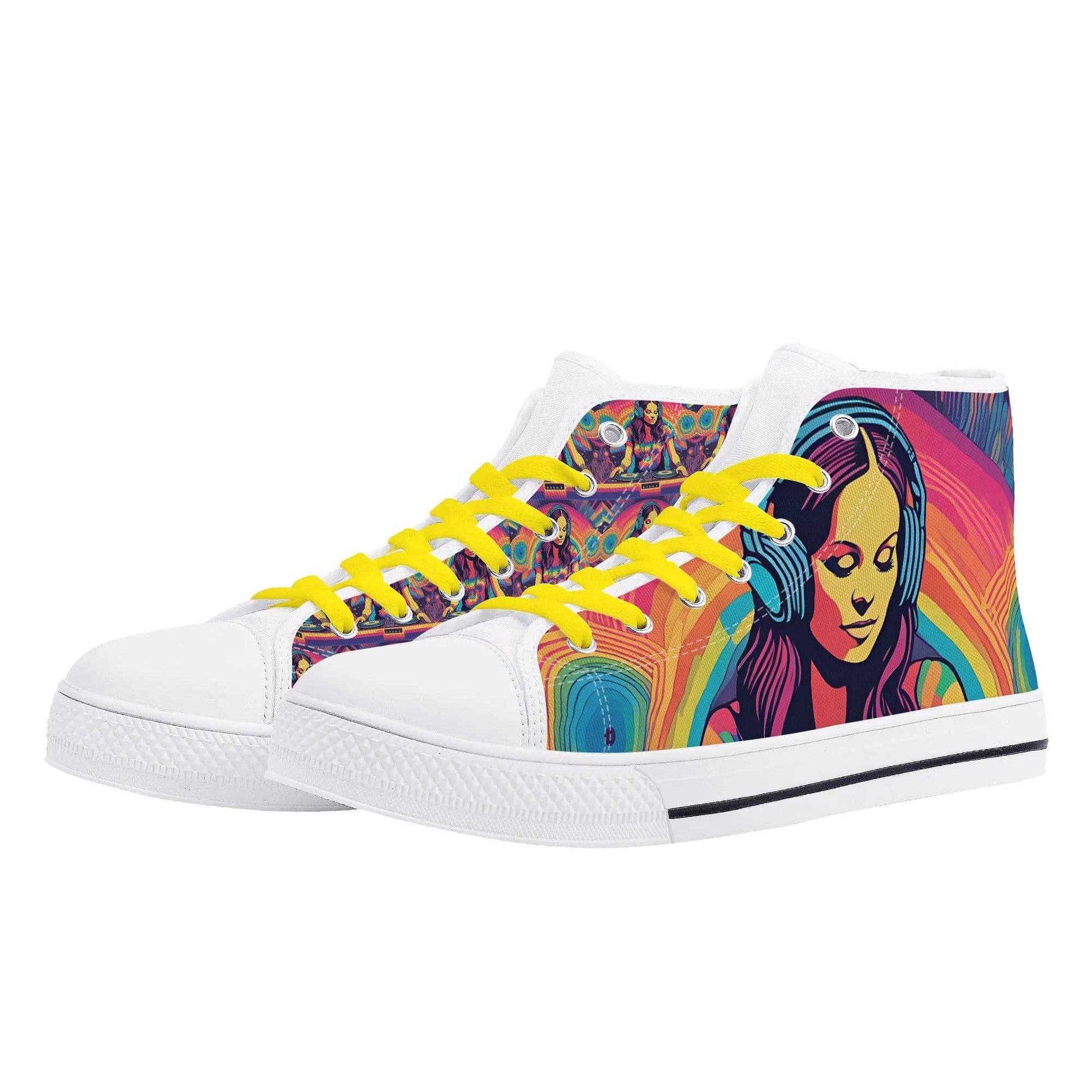 Rattees Unisex High Top Canvas Shoes (DJ-f)