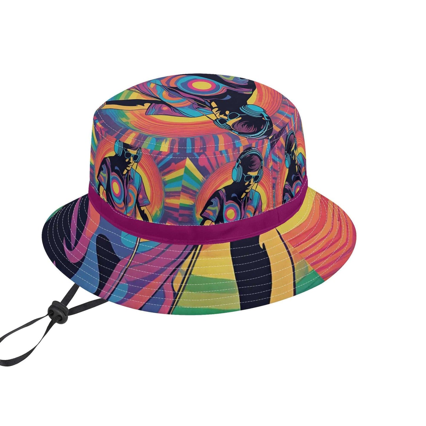 Rattees festival Bucket Hat with Adjustable String (DJ-m)