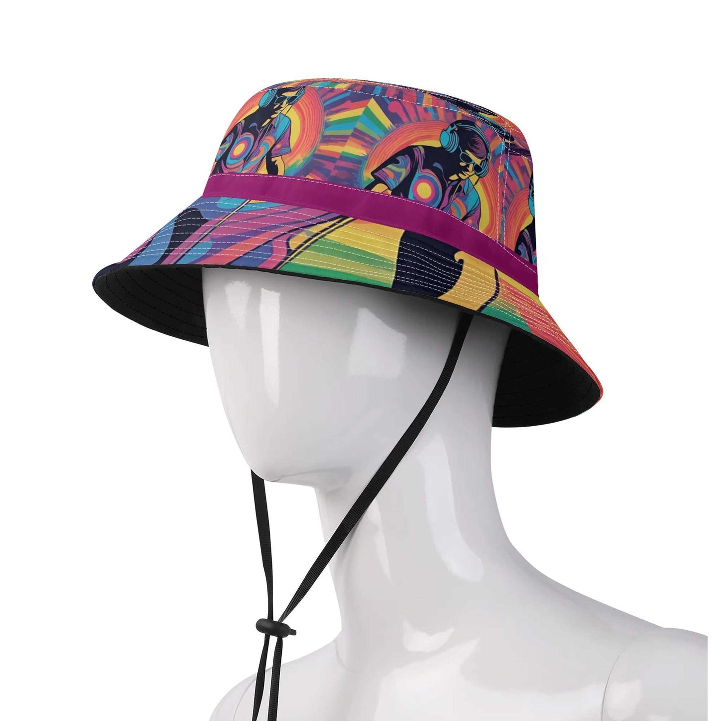 Rattees festival Bucket Hat with Adjustable String (DJ-m)