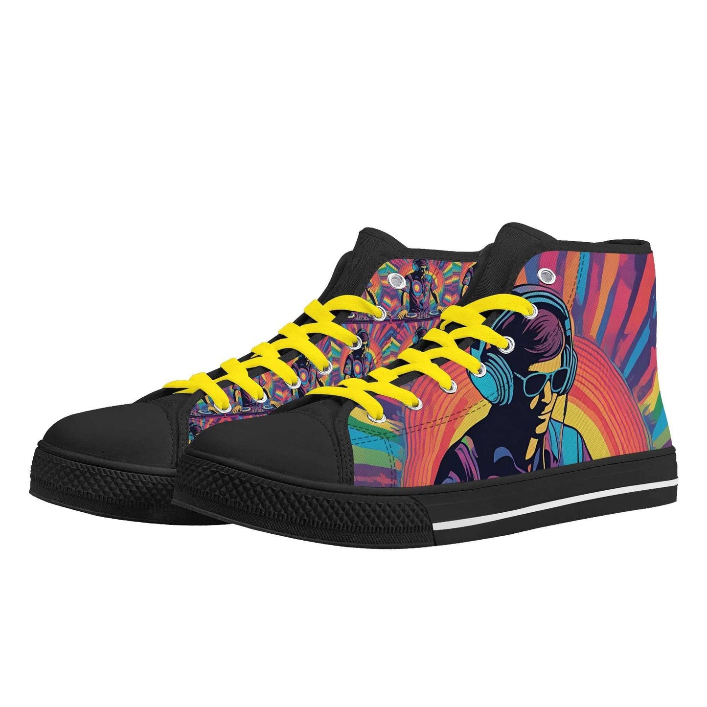 Rattees Unisex High Top Canvas Shoes (DJ-m)