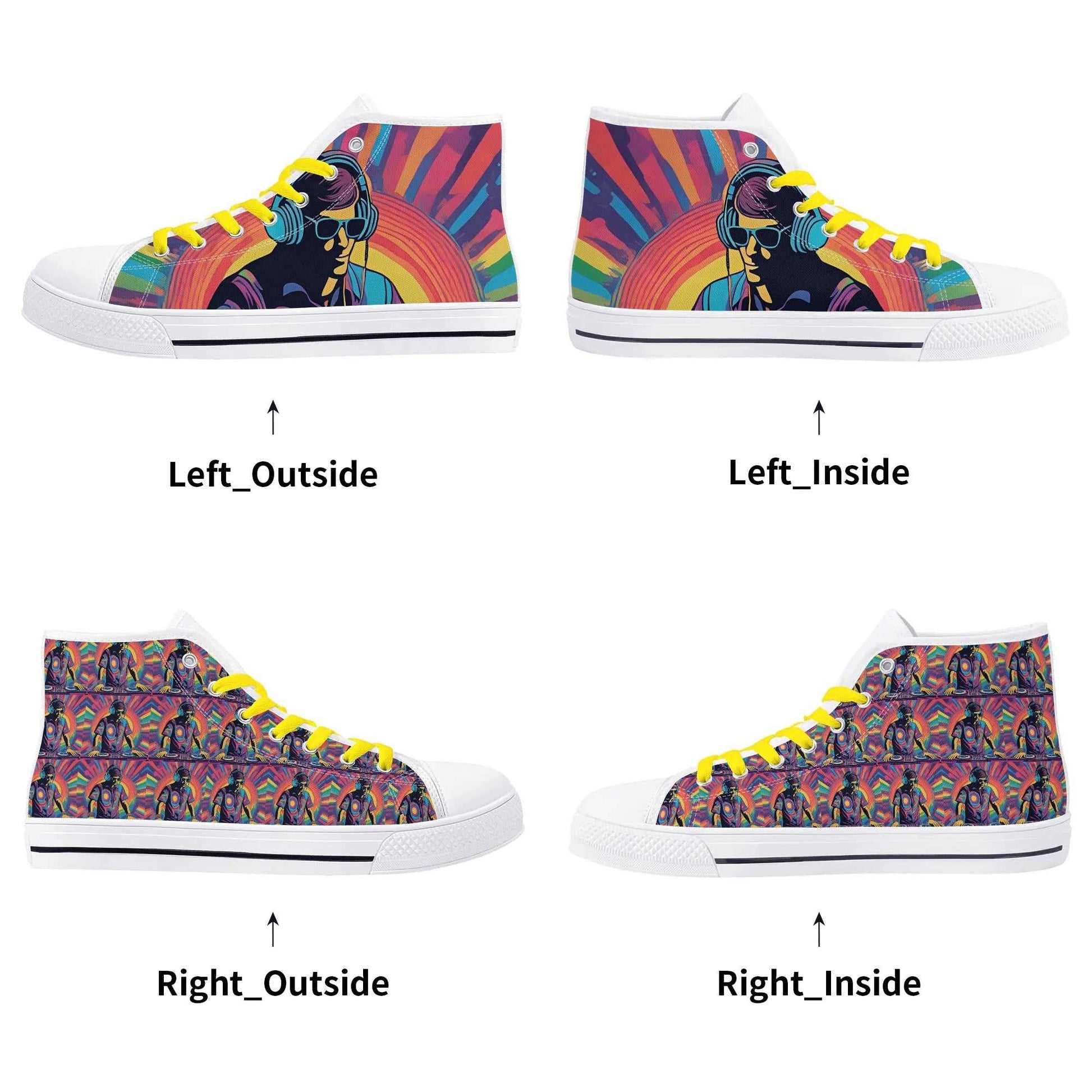 Rattees Unisex High Top Canvas Shoes (DJ-m)